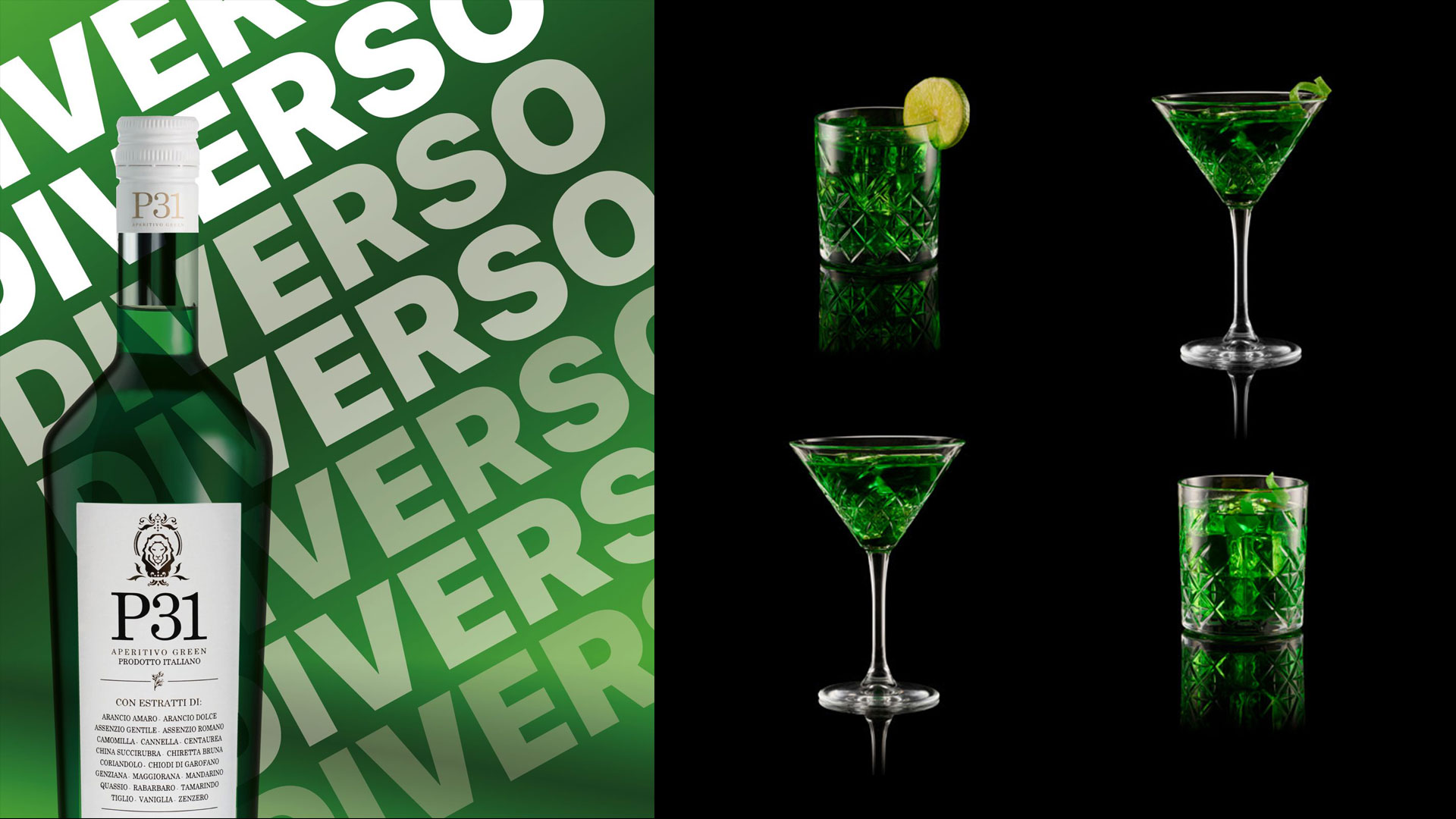 Cocktails avec P31 Aperitivo Green